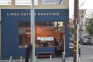 On 18th Street in The Mission, it's Linea Caffe (regardless of the writing up top!).