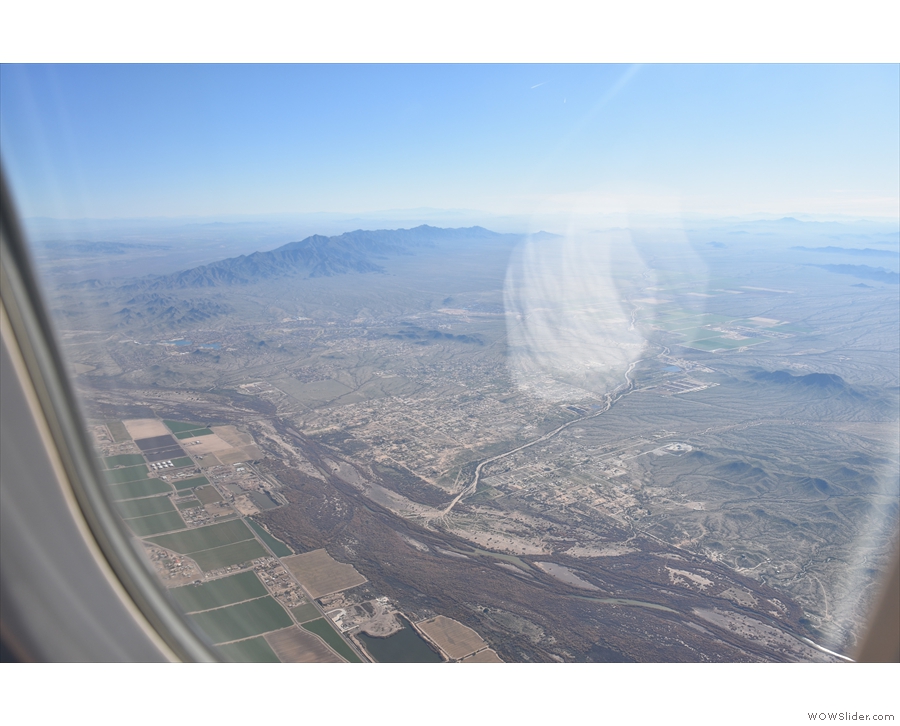 We were coming in almost directly over the Gila River...
