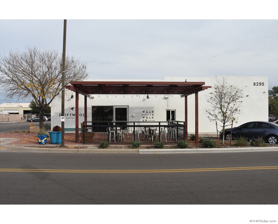 Driftwood Coffee Co. in Peoria, as seen from across 83rd Avenue.