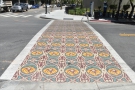 Nothing to do with the market: just the cross-walk, but a very pretty one at that!