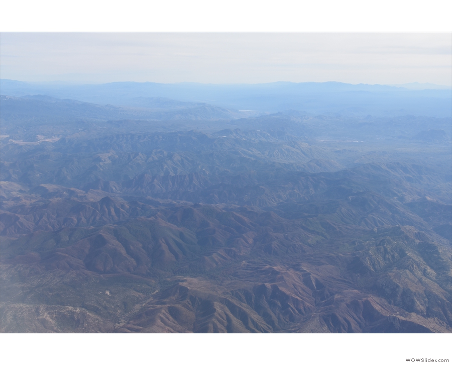 I never tire of flying over mountains.
