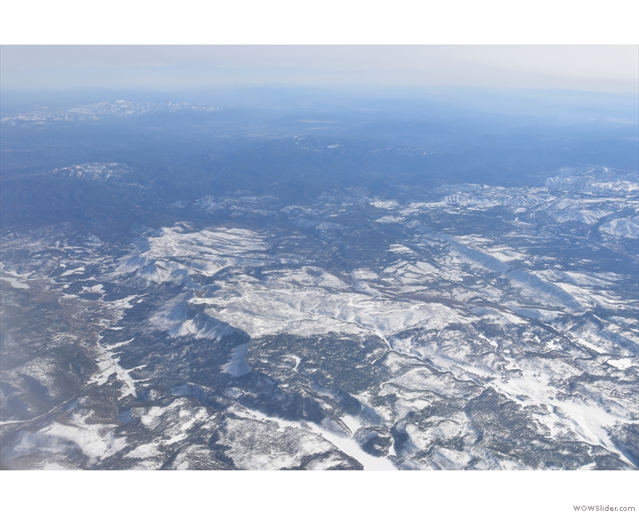 We continued our progress over snow-capped mountains and valleys...