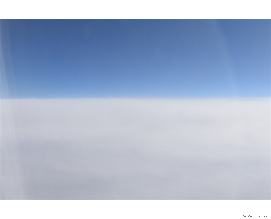 ... and then went straight over a large bank of cloud...