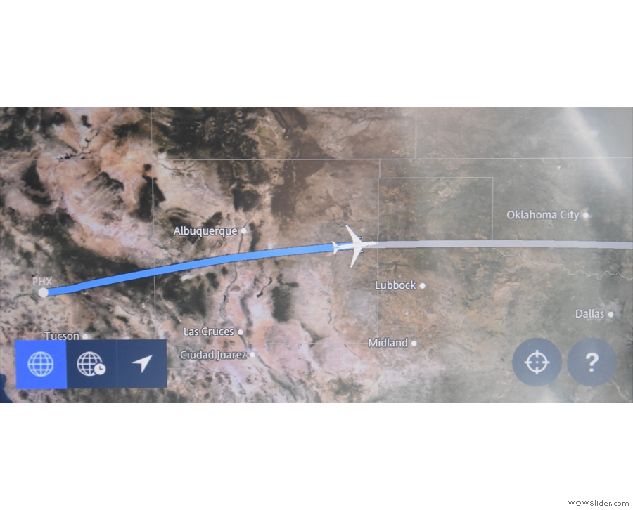However, we've flown almost the whole way across New Mexico.