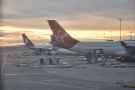 ... and then we were on our way, taxiing out into the sunrise. That's the corresponding...