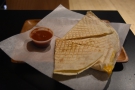 On my first visit, I had quesadillas. I also had coffee, which I had to collect at the counter.
