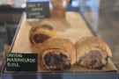 ... as well as some savouries, such as these onion marmelade sausage rolls... 