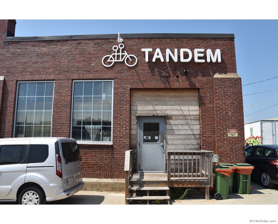 ... the Tandem Coffee Roastery. You can just see the Loring roaster through the window.