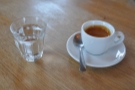 On my first visit in 2015 I started with the guest espresso, served with a glass of water.