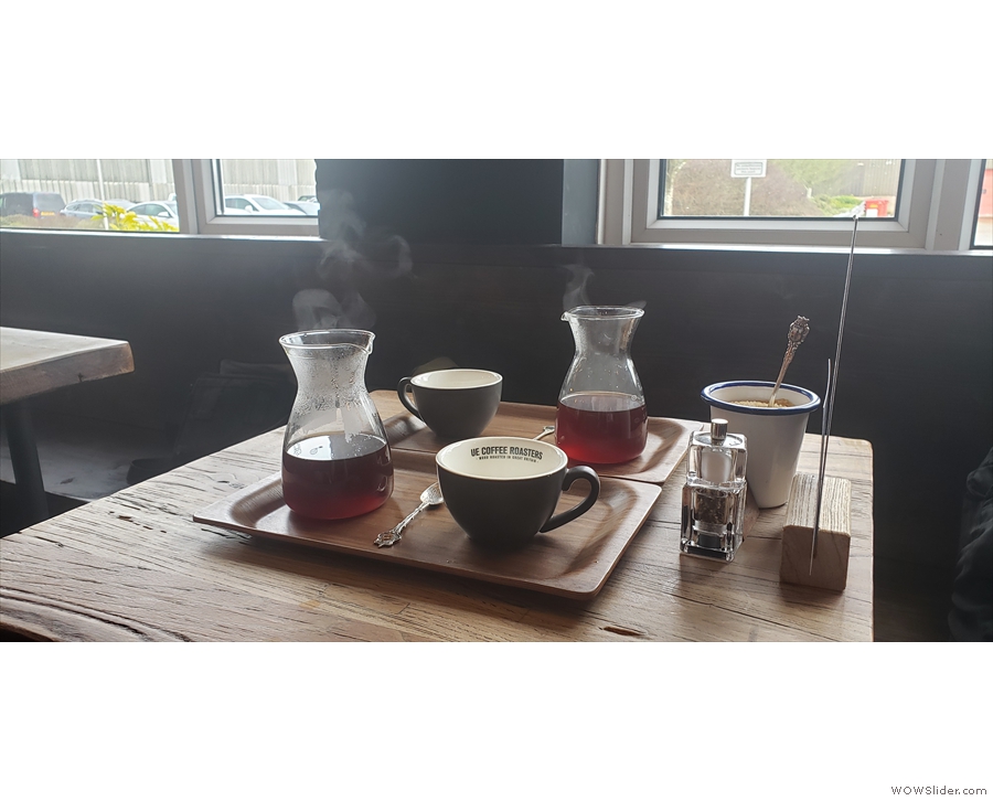 ... this picture which Amanda took, capturing the steam coming off the coffee.