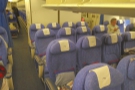 It's only a small cabin, with just five rows of seats, with eight seats per row.