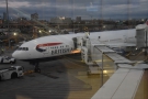 My British Airways Boeing 777-200, on the stand, ready to fly back to London Heathrow.