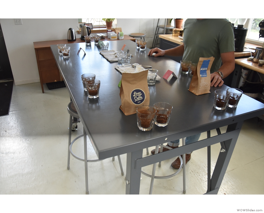 ... as a lab space which, every Friday, hosts a public cupping.