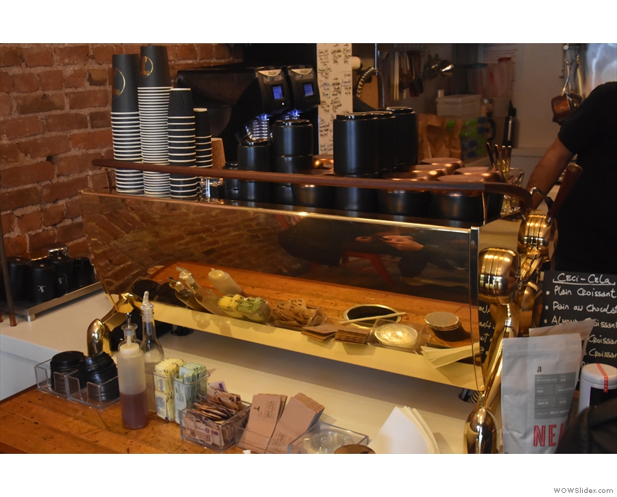 Next we put the golden Slayer espresso machine through its paces...
