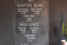 ... with a handy price list on this blackboard off to one side.