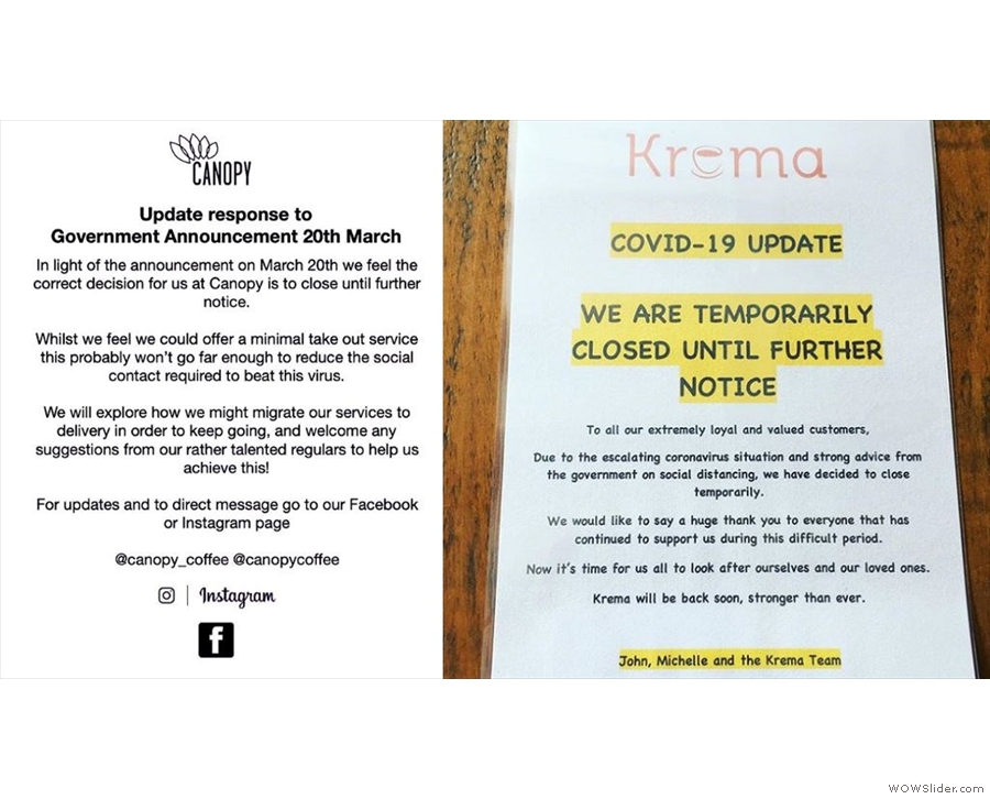 ... although by then, both Canopy (Saturday) and Krema (Sunday) had closed.