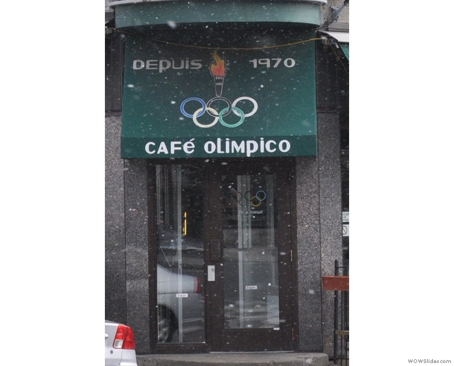 Cafe Olimpico: singing along to Sister Sledge :-)