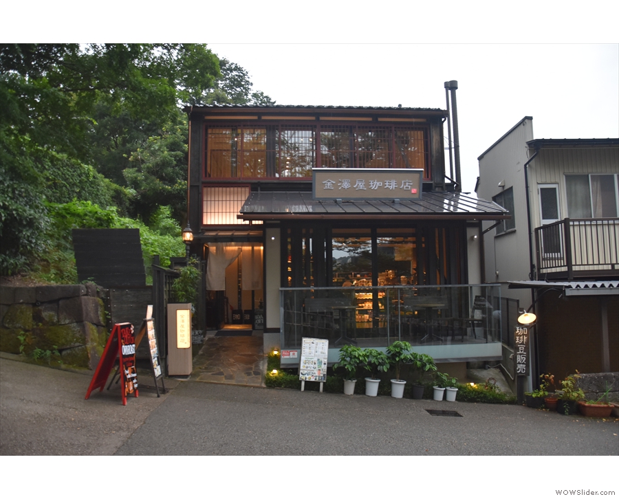 ... is this neat, two-storey building, home to Kanazawaya Coffee Shop Head Office.