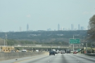 Driving into Atlanta on I-20 and my first view of the city skyline.