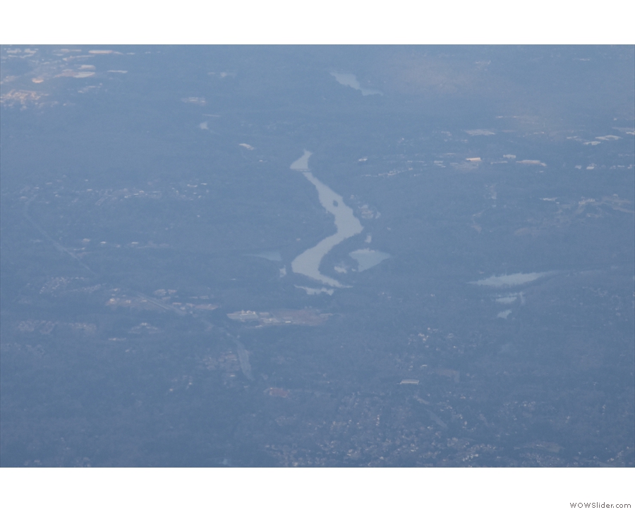 I think this is part of Lake Allatoona, a massive reservoir north of Atlanta, but I'm not sure.