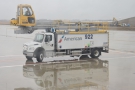 Each plane has two de-icing trucks, one for each side. This is the one on my side.