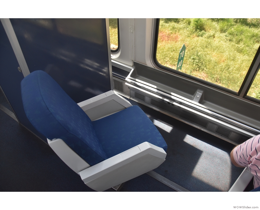 There are also individual seats which can swivel to a limited extent.