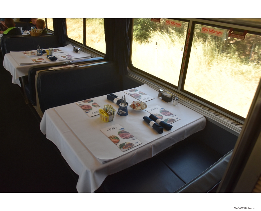 By now, it was time for lunch, so I made my way down to the dining car.