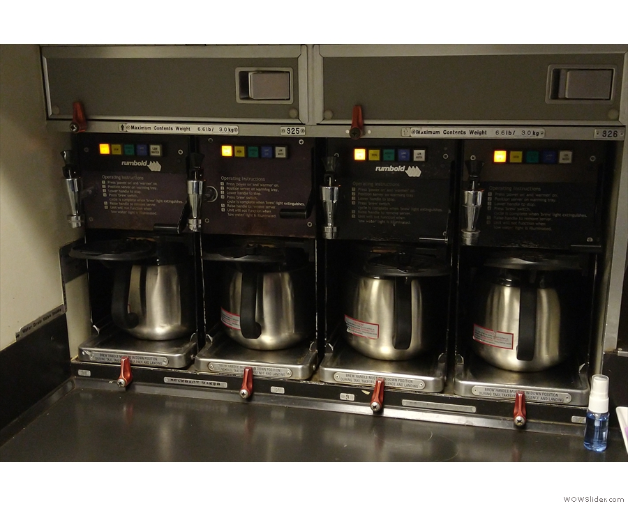 The all-important coffee-making section of the galley!