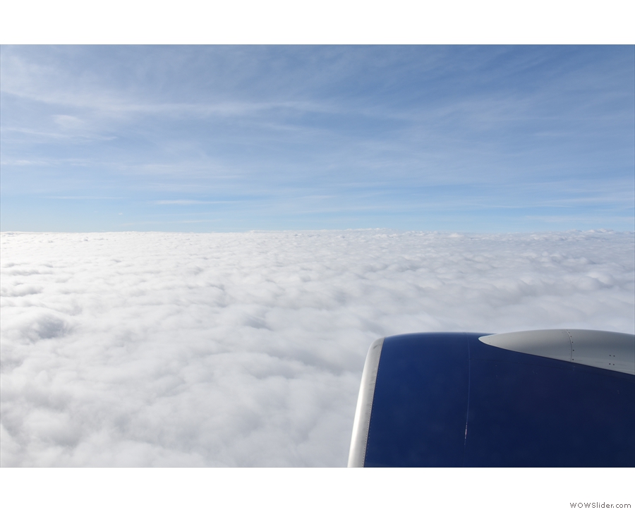I hope flying over the tops of clouds never loses its magic for me.