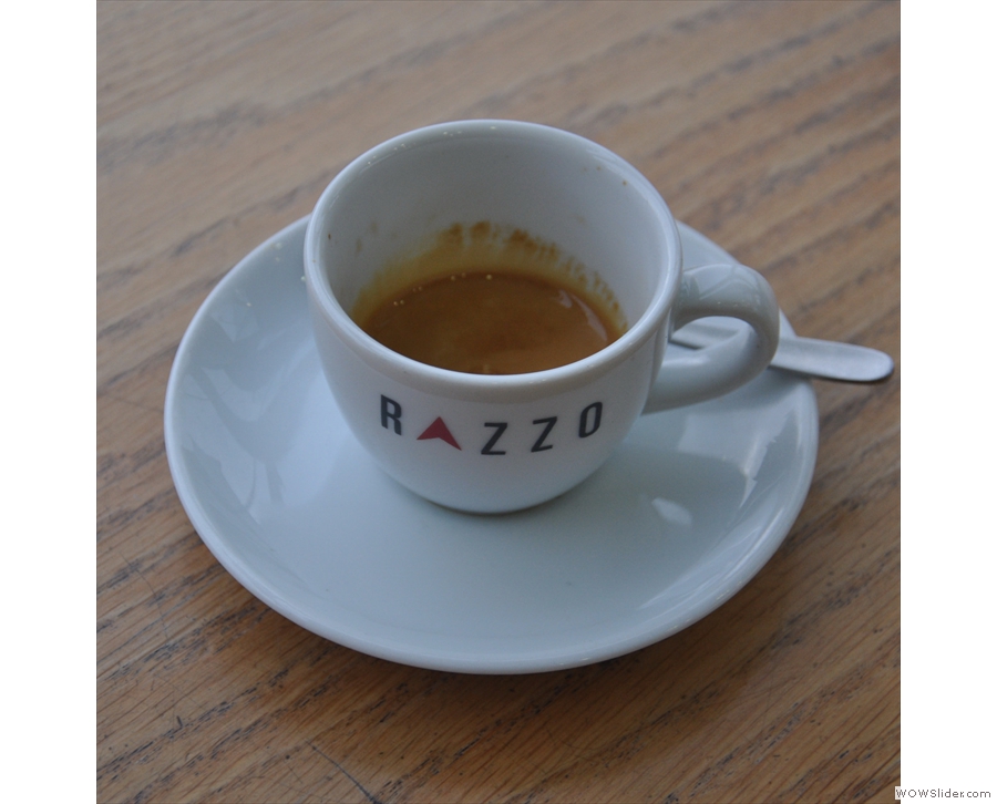 Razzo Coffee, flying the flag for Edinburgh on St Andrew Square