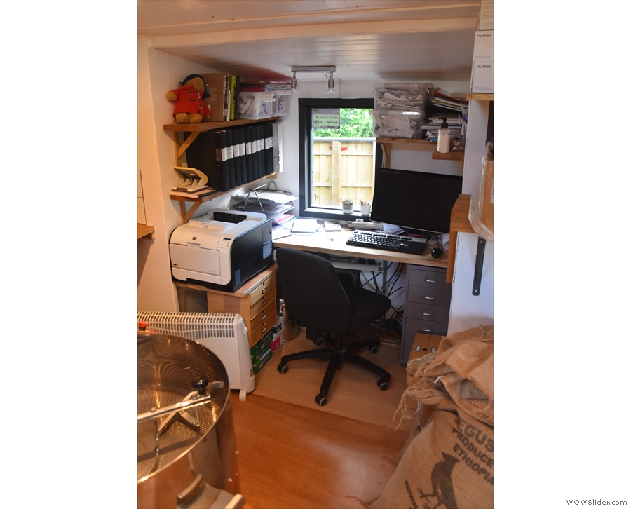Chris decided he didn't have enough space, so recently built this office extension!