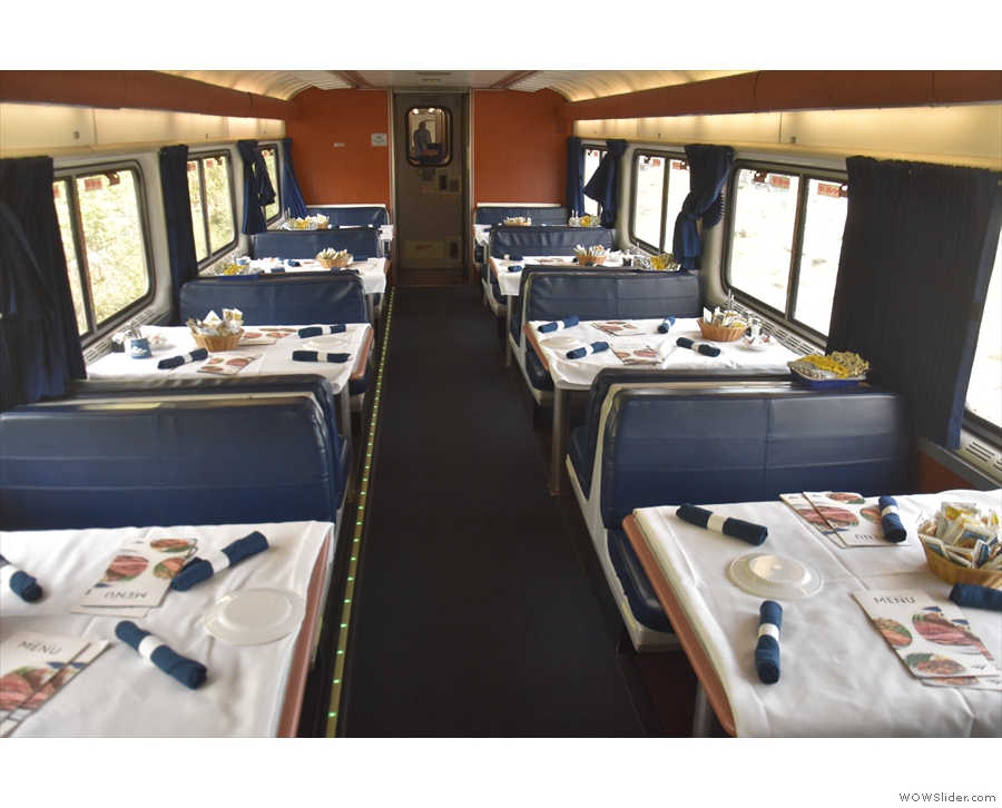 ... which brings us to the dining car. Carrying on, we reach...