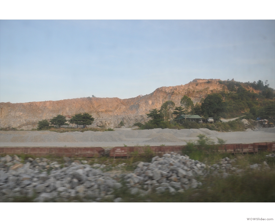 Although the landscape was primarily agricultural, we did pass this quarry.