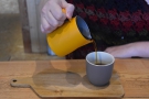 It doesn't have to be a carafe. It can also be a jug, as seen here in Whaletown Coffee...
