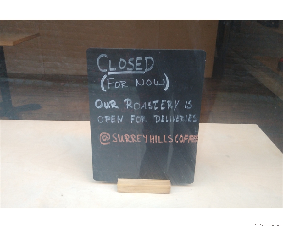... decided to close its doors, although the roastery is still going strong!