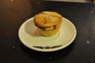 The innovation doesn't stop with the coffee. It makes all its own food. Here's a mince pie.