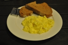 Many of my other meals were in coffee shops: scrambled eggs on toast at Barista Jam...