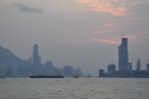 A view of Victoria Bay, from the First Ferry, Central to the left, Kowloon to the right.