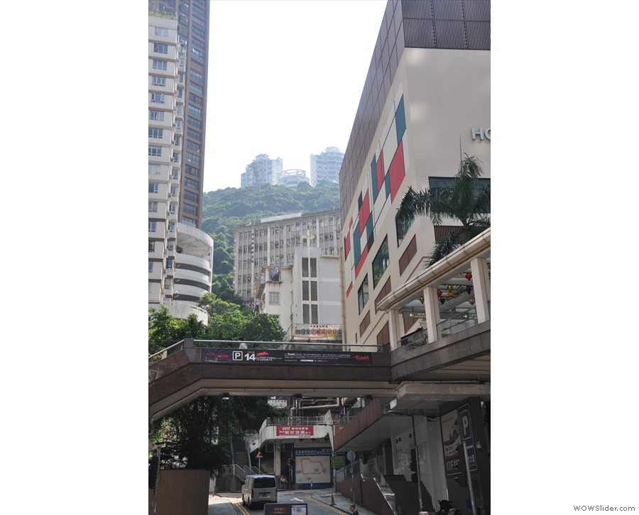 Hong Kong is a very three dimensional city, with walkways and terraces everywhere.
