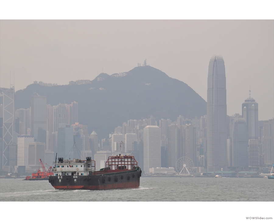 This is Central, the heart of Hong Kong, with Victoria Peak behind.