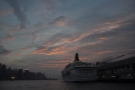 ... the cruise ship harbour, watching the sun set again.