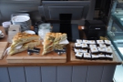 More sandwiches and Christmas Cake on the counter...