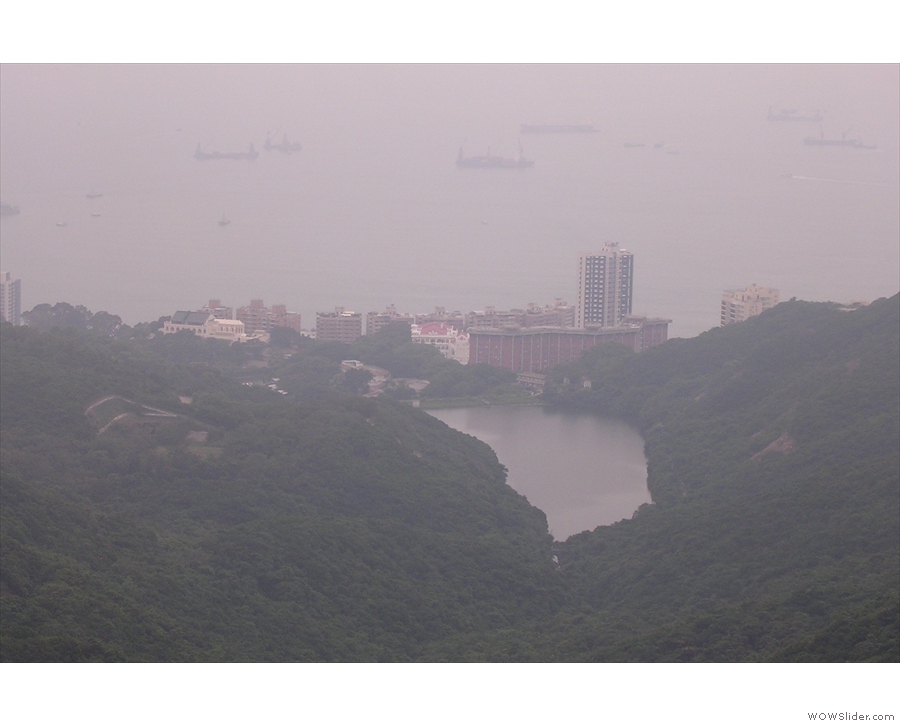 This is Pok Fu Lam Reservoir. You can hike down there from Victoria Peak.