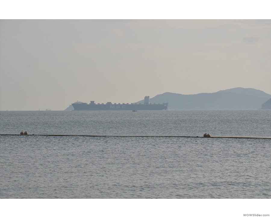 I was fascinated by the large container ships that steamed by...