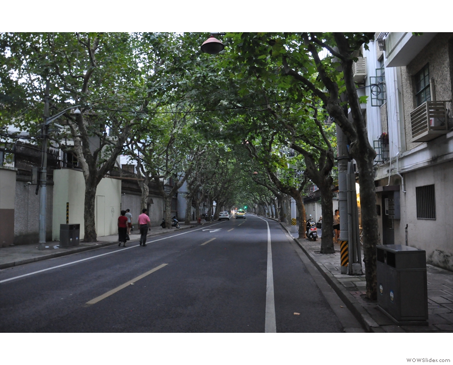 The tree-lined streets of the French Concession where I spent one of my last two days...