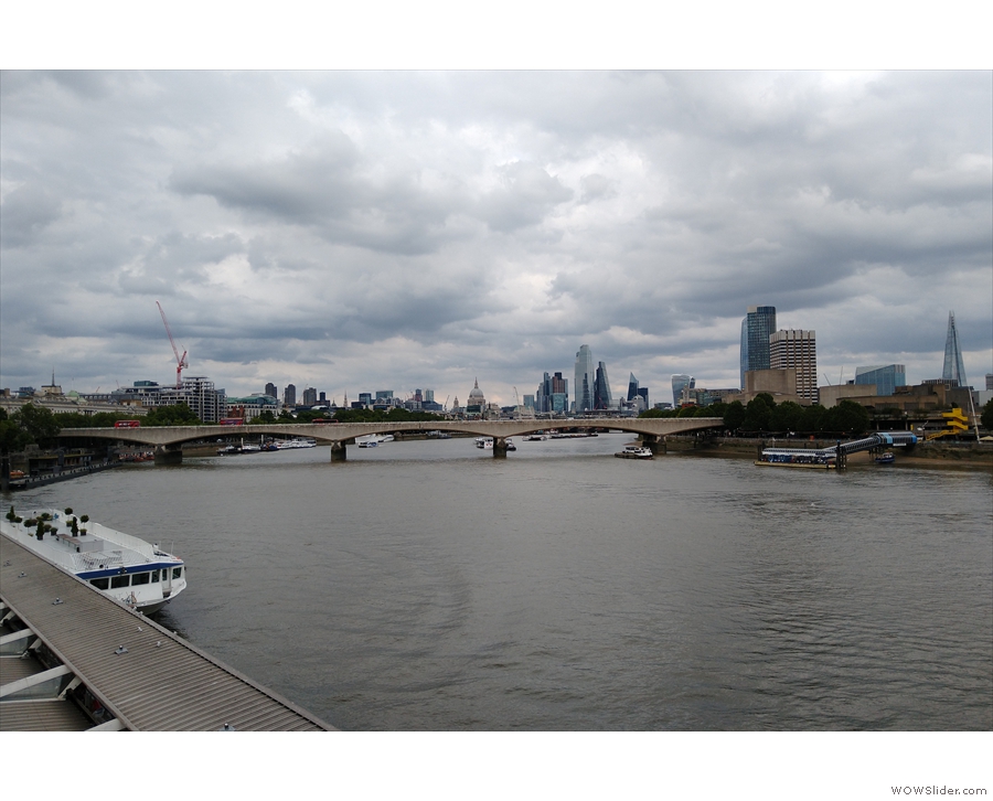 From there, it was back across the river, this time looking towards St Paul's Cathedral...