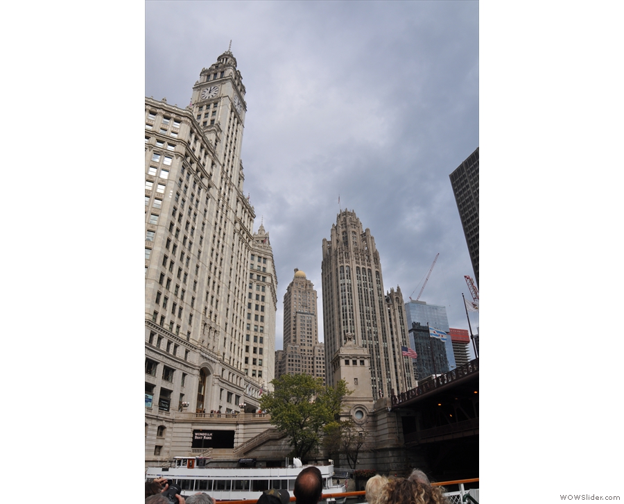 ... and the Wrigley Building, with the Tribune Tower across the way.