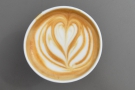 The latte art is worth a second look and almost survived when...