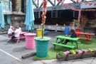 ... outside seating area. And with more astroturf too!