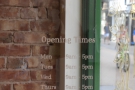 ... where you can check the revised opening times, handily written on the door.